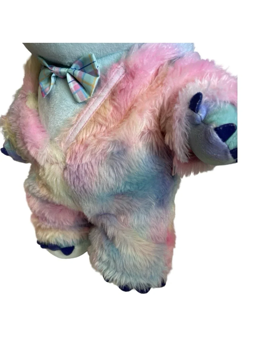Build A Bear Stitch Disney Toy Pastel Plush Plaid Ears Stuffed Animal w/ Outfit